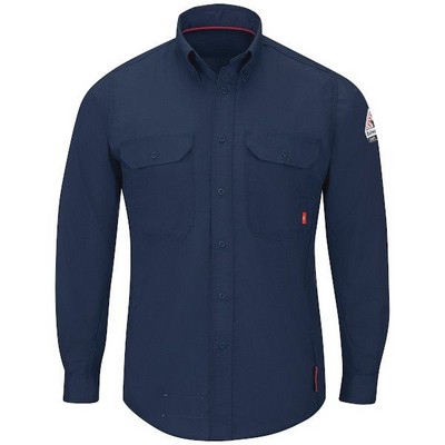 iQ Series® Men's Lightweight Comfort Woven Shirt - Navy Blue