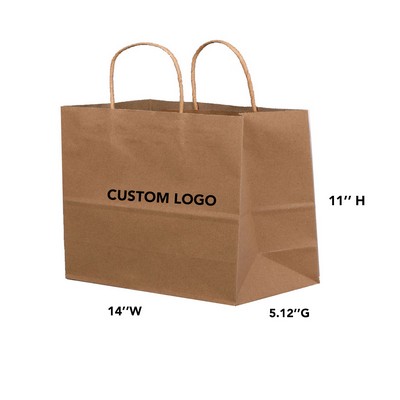 Hotel Brown Kraft Twisted Paper Handle Shopper