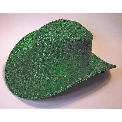 Green Glitter Cowboy Hat