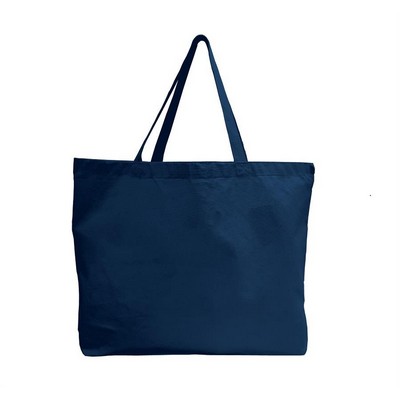 Canvas Jumbo Tote w/ Bottom Gusset