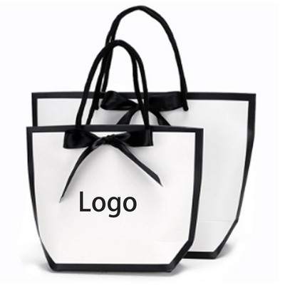 White Handle Shopper Paper Bags