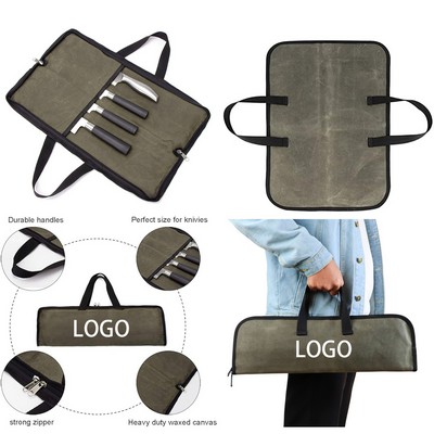 Canvas Chef Knife Roll Bag