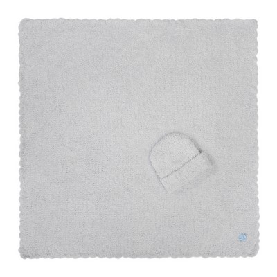 Baby Blanket - Solid w/ Cap - Chenilla Classic™ - Ice Blue - 30*30