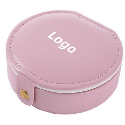 Round Jewelry Storage Organizer Box Single Layer Jewelry Organizer Storage Case