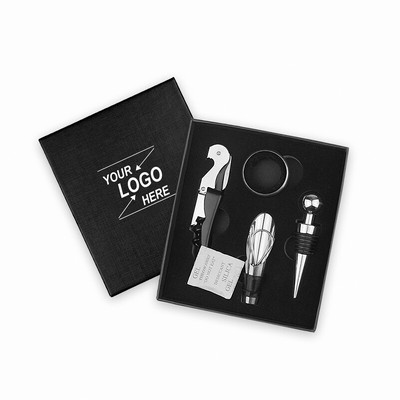 Wine Bottle Opener Set with 4 Tools in Gift Box