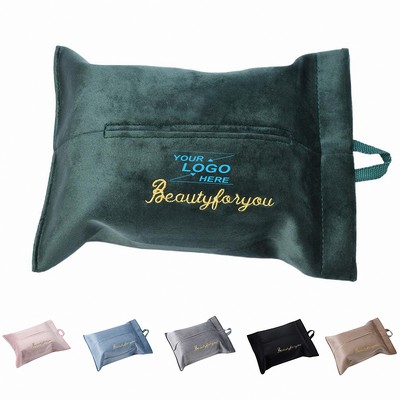 Luxurious Velvet Tissue Holder