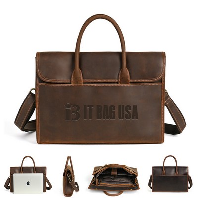 Leather Briefcases Laptop Messenger Bag