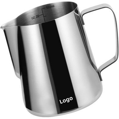 Milk Frothing Pitcher 304 Stainless Steel Multi-Purpose 600ML Home Use Frothing Pitcher