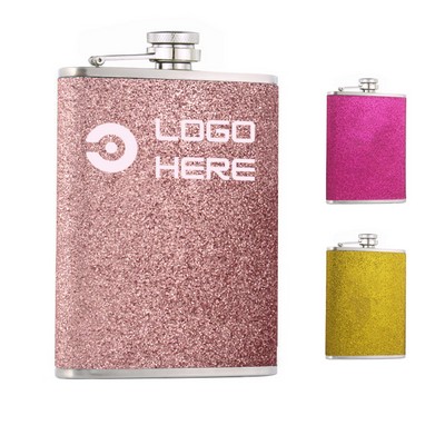 8Oz Sparkling Stainless Steel Flask