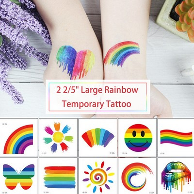 2 2/5" LGBT Pride Rainbow/Non-Toxic Waterproof Temporary Body Art Tattoo