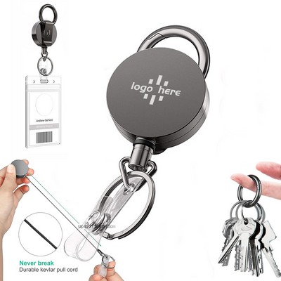 Buckle Retractable Badge Reel Key Chain