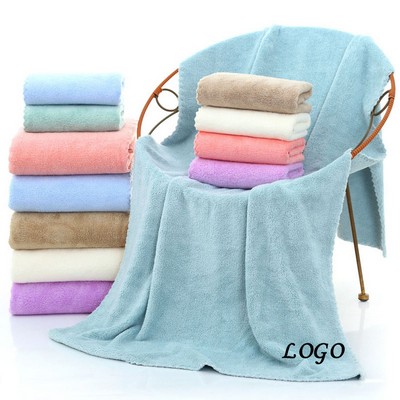 Bathroom Fitness Room Soft Absorbent Quick Drying Coral Velvet Bath Towel