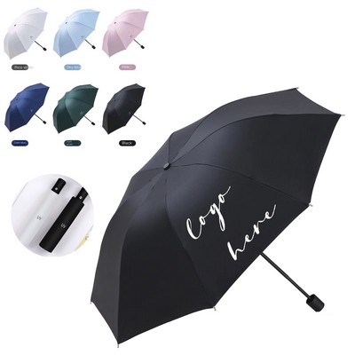 Foldable Thickened Black Uv Protection Sunshade Umbrella Rain Umbrella