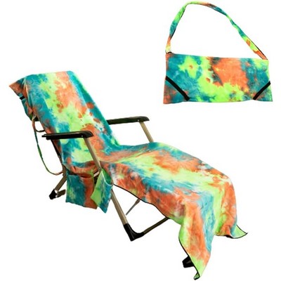 Microfiber Chaise Lounge Chair Towel Cover for Garden Beach Hotel