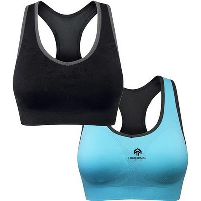 Women's Seamless Racerback Sports Bra High-Impact