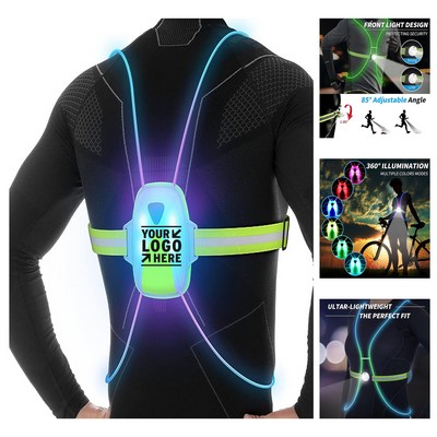 Reflective Running Vest with Front Light