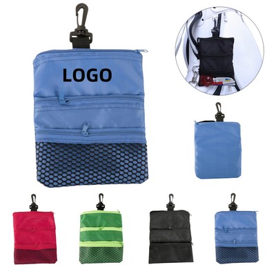 Zipper Golf Tee Pouch Bag