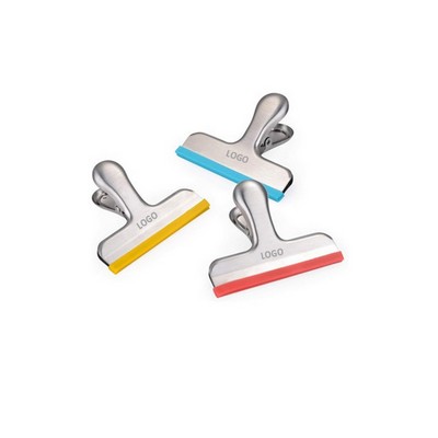 Stainless Steel Chip Clips With Silicone Edges