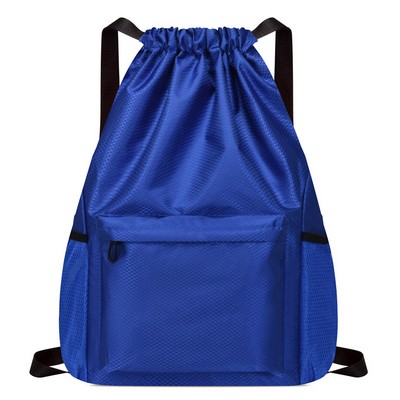 18"X 15" Oxford Cloth Basketball Drawstring Backpack