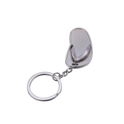 Zinc Alloy Flip-Flop Keychain Charm