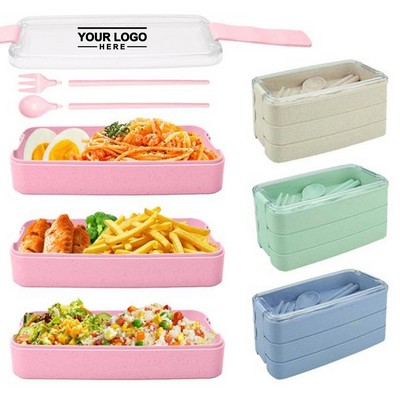 3-Layer Wheat Straw Lunch Bento Box