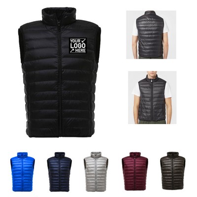 Packable Water-Resistant Puffer Vest for Versatile Wear