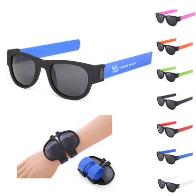 Foldable Portable Silicone Palm Bracelet Sunglasses