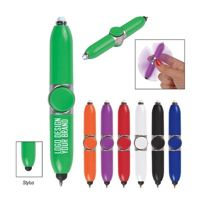 3-in-1 Light Up Fidget Spinner Pen with Stylus