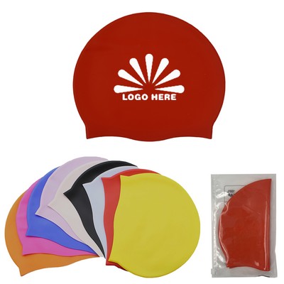 High Elasticity Silicone Swim Cap MOQ 20pcs