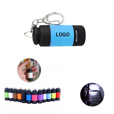 Mini Keychain Flashlight USB Torch Rechargeable