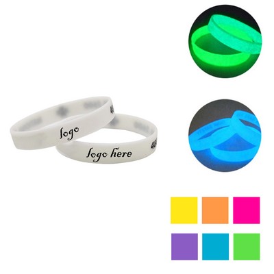 MOQ50 Glow In The Dark Silicone Wristbands