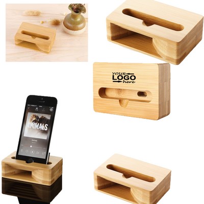 Bamboo Phone Sound Amplifier Stand