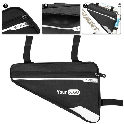 Durable Waterproof Bike Frame Bag with Zipper Closure