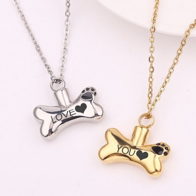 Dog Bone Urn Necklace