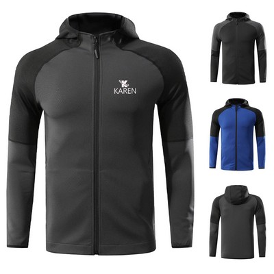 Zipper Hoody Running Gym Training Tracksuit