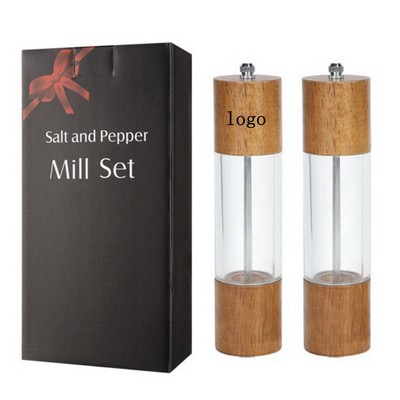 Premium Acrylic Salt And Pepper Grinder Set