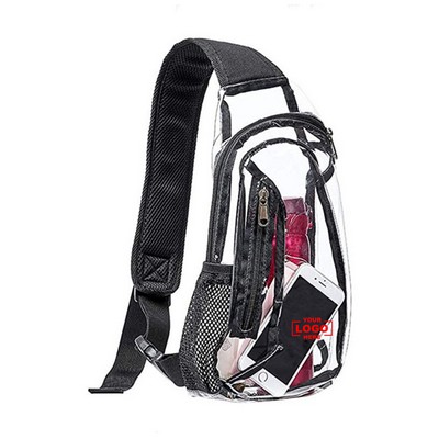 Clear PVC Shoulder Bag with Crossbody Strap