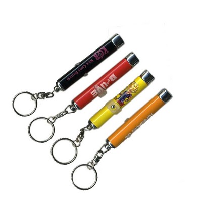 Customized logo LED Projector Flashlight Keychain