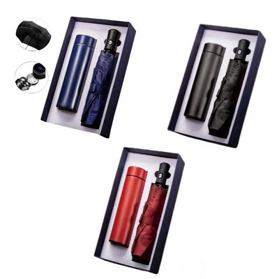 2-in-1 High-Quality Umbrella and Thermos Gift Set