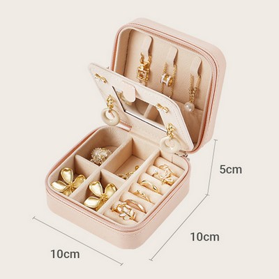 Travel Jewelry Box / Case Organizer with Mirror