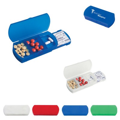 3-Chamber Pill Box with Slide-Out Bandage Dispenser