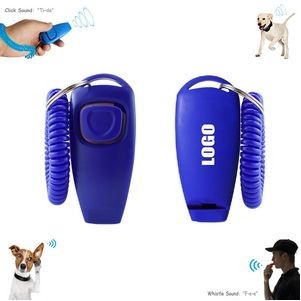 Whistle Pet Training Sound Clicker With Wrist Band