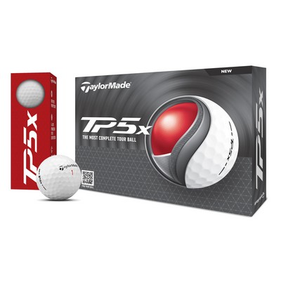 TaylorMade TP5x Logo Golf Balls - 1 Dozen/1 Pole