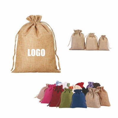 Jute Linen Drawstring Pouch