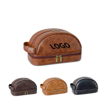 Large-capacity Leather Makeup Bag