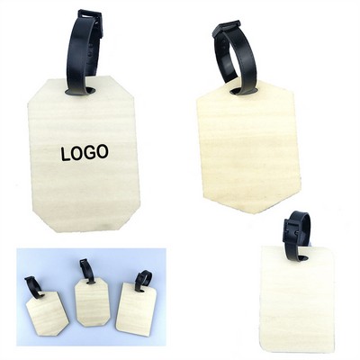 Wooden Luggage Tag