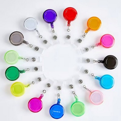 Customize Retractable Badge Reel Holder-Transparent