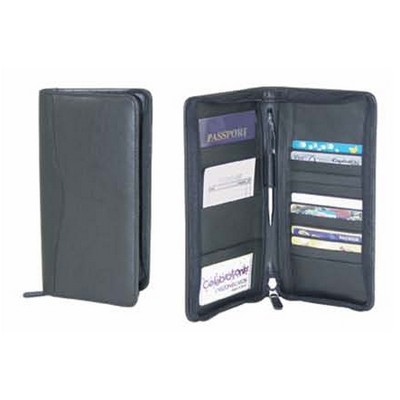 Zippered Travel Wallet/Passport Case