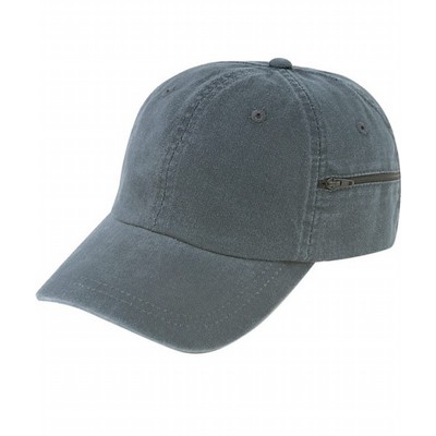 Low Crown Unconstructed 6 Panel Deluxe Polo Style Cotton Twill Cap w/ 2 Pockets