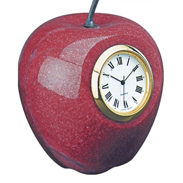 Marble Apple Clock